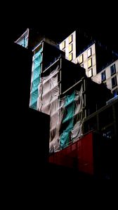 Preview wallpaper building, architecture, facade, night, dark