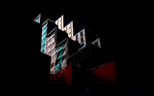 Preview wallpaper building, architecture, facade, night, dark