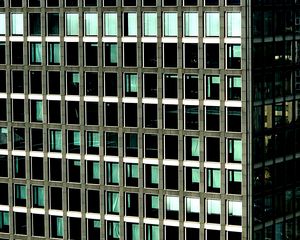 Preview wallpaper building, architecture, facade, windows, dark