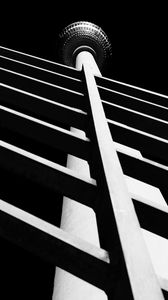 Preview wallpaper building, architecture, facade, bottom view, dark