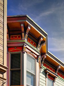 Preview wallpaper building, architecture, facade, style, colorful