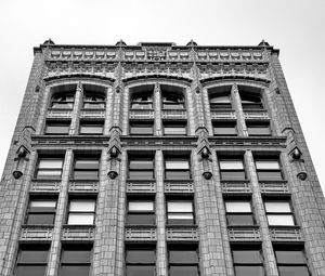 Preview wallpaper building, architecture, facade, windows, black and white