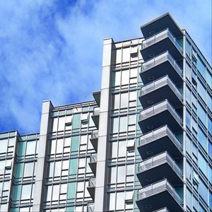 Preview wallpaper building, architecture, facade, windows, houses, sky