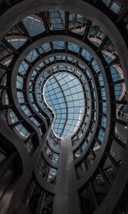 Preview wallpaper building, architecture, glass, ceiling