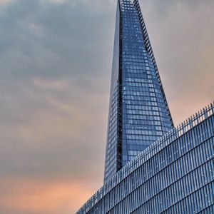 Preview wallpaper building, architecture, glass, bottom view