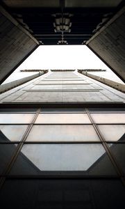 Preview wallpaper building, architecture, glass, construction, bottom view