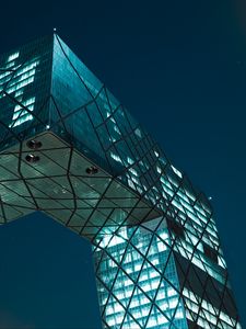 Preview wallpaper building, architecture, glass, modern, night