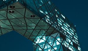 Preview wallpaper building, architecture, glass, modern, night