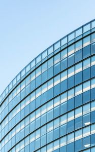 Preview wallpaper building, architecture, glass, blue, minimalism