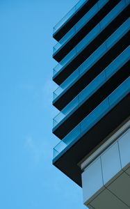 Preview wallpaper building, architecture, glass, sky, blue, minimalism