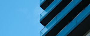 Preview wallpaper building, architecture, glass, sky, blue, minimalism