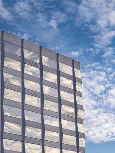 Preview wallpaper building, architecture, glass, clouds, reflection