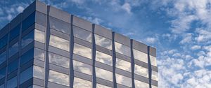 Preview wallpaper building, architecture, glass, clouds, reflection