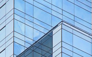 Preview wallpaper building, architecture, glass, reflection, blue