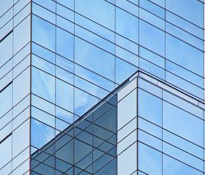 Preview wallpaper building, architecture, glass, reflection, blue
