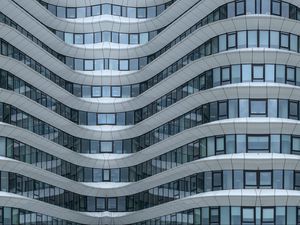 Preview wallpaper building, architecture, glass, windows, gray