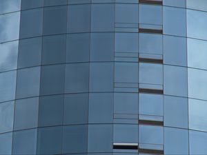 Preview wallpaper building, architecture, glass, gray