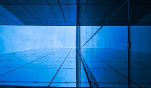 Preview wallpaper building, architecture, glass, reflection, sky, blue
