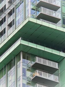 Preview wallpaper building, architecture, glass, green