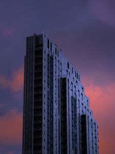 Preview wallpaper building, architecture, high-rise, purple