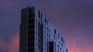 Preview wallpaper building, architecture, high-rise, purple