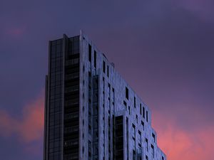 Preview wallpaper building, architecture, high-rise, purple