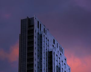 Preview wallpaper building, architecture, high-rise, purple