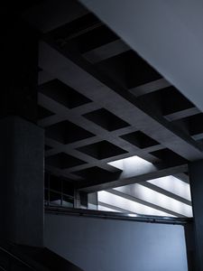 Preview wallpaper building, architecture, interior, minimalism, symmetry