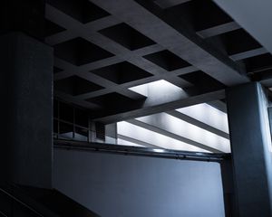 Preview wallpaper building, architecture, interior, minimalism, symmetry