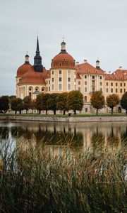Preview wallpaper building, architecture, lake, trees