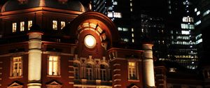 Preview wallpaper building, architecture, light, night, facade