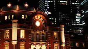 Preview wallpaper building, architecture, light, night, facade