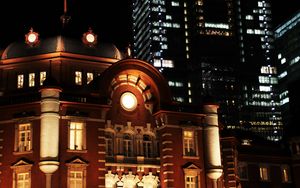 Preview wallpaper building, architecture, light, night, facade