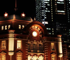 Preview wallpaper building, architecture, light, night, facade