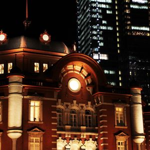 Preview wallpaper building, architecture, light, night, facade