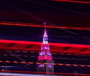 Preview wallpaper building, architecture, long exposure, evening