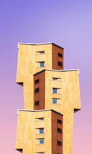 Preview wallpaper building, architecture, minimalism, sky, purple