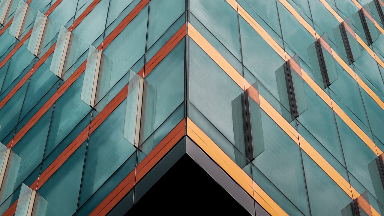 Wallpaper building, architecture, minimalism, facade, glass