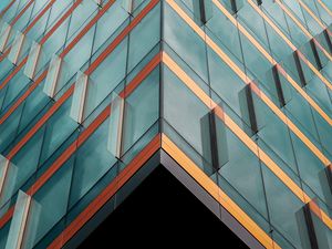 Preview wallpaper building, architecture, minimalism, facade, glass