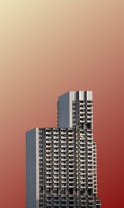 Preview wallpaper building, architecture, minimalism, red