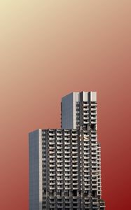 Preview wallpaper building, architecture, minimalism, red