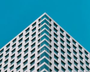 Preview wallpaper building, architecture, minimalism, blue