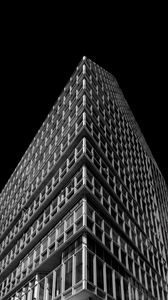 Preview wallpaper building, architecture, minimalism, black and white, black