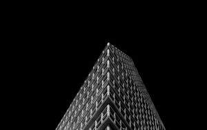 Preview wallpaper building, architecture, minimalism, black and white, black