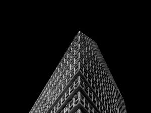 Preview wallpaper building, architecture, minimalism, black and white, black