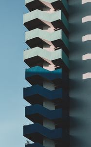 Preview wallpaper building, architecture, multistorey, minimalism, shadow