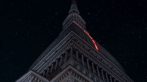 Preview wallpaper building, architecture, night, starry sky, dark
