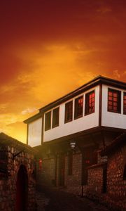 Preview wallpaper building, architecture, old, sunset