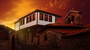 Preview wallpaper building, architecture, old, sunset