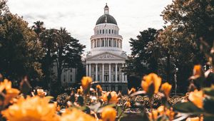 Preview wallpaper building, architecture, palace, dome, trees, flowers